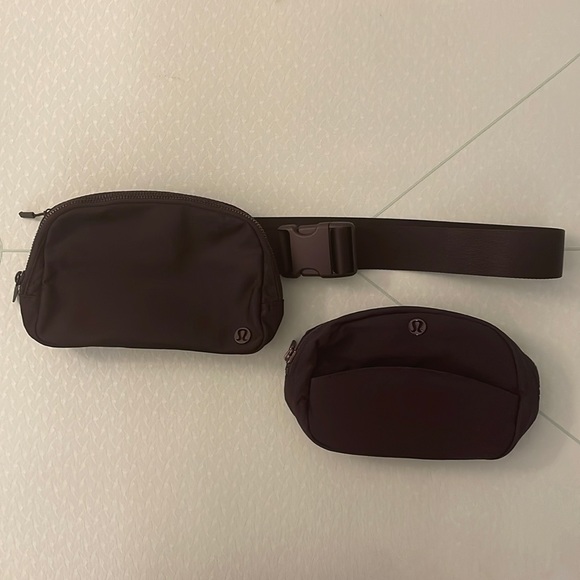lululemon athletica Handbags - Lululemon black Fanny pack AND black mini pouch
